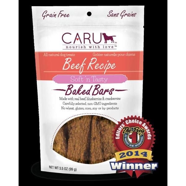 Caru Dog Natural Beef Recipe Bars 3.5oz.-Dog-Caru-PetPhenom