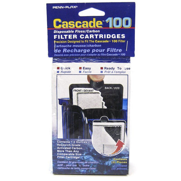 Cascade 100 Disposable Floss & Carbon Power Filter Cartridges, 3 Pack-Fish-Cascade-PetPhenom