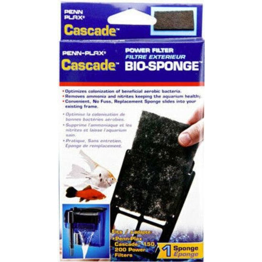 Cascade Power Filter Bio-Sponge Cartridge, Cascade 150 & 200 Sponge Cartridge (1 Pack)-Fish-Cascade-PetPhenom