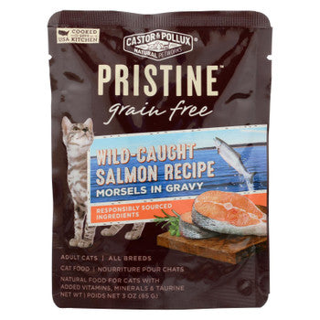 Castor & Pollux Wet Cat Food Pristine Grain-Free Wild-Caught Salmon Recipe - Case of 24 - 3 OZ-Cat-Castor And Pollux-PetPhenom