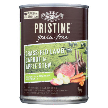 Castor & Pollux Wet Dog Food Pristine Grain-Free Grass-Fed Lamb Carrot & Apple Stew - Case of 12 - 12.7 OZ-Dog-Castor And Pollux-PetPhenom