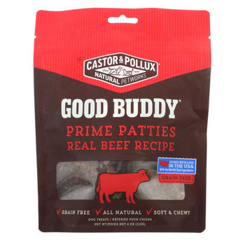 Castor and Pollux - Good Buddy Prime Patties - Real Beef Recipe - Case of 6 - 4 oz.-Dog-Castor And Pollux-PetPhenom