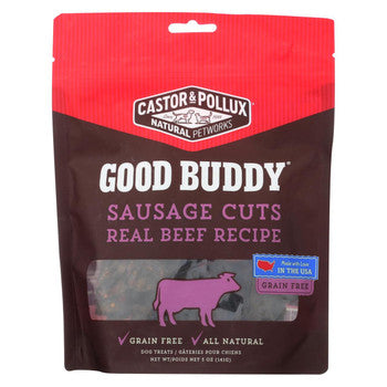 Castor and Pollux Good Buddy Sausage Cuts Dog Treats - Real Beef - Case of 6 - 5 oz.-Dog-Castor And Pollux-PetPhenom