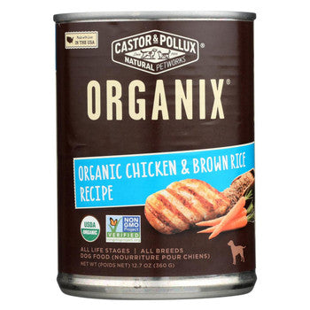 Castor and Pollux Organic Dog Food - Chicken and Brown Rice - Case of 12 - 12.7 oz.-Dog-Castor & Pollux-PetPhenom