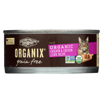Castor and Pollux Organic Grain Free Cat Food - Chicken and Liver Pate - Case of 24 - 5.5 oz.-Cat-Castor & Pollux-PetPhenom