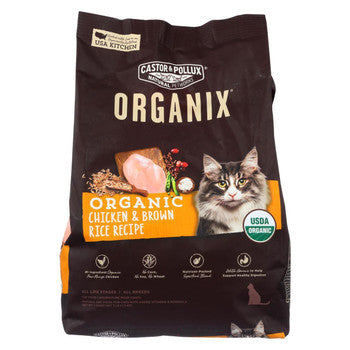 Castor and Pollux - Organix Dry Cat Food - Chicken and Brown Rice - Case of 5 - 3 lb.-Cat-Castor And Pollux-PetPhenom