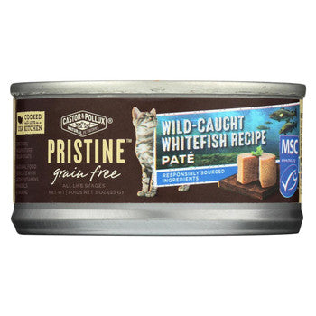 Castor and Pollux - Pristine Grain Free Wet Cat Food - Wild-Caught Whitefish Recipe - Case of 24 - 3 oz.-Cat-Castor And Pollux-PetPhenom