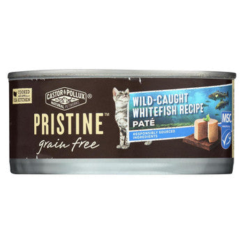 Castor and Pollux - Pristine Grain Free Wet Cat Food - Wild-Caught Whitefish Recipe - Case of 24 - 5.5 oz.-Cat-Castor And Pollux-PetPhenom