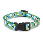 Casual Canine Pooch Patterns Dog Collars and Lds - 5/8" Wide X 10-16" Collar - Blue Argyle-Dog-Casual Canine-PetPhenom