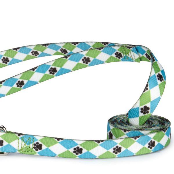 Casual Canine Pooch Patterns Dog Collars and Lds - 6' X 1" Ld - Blue Argyle-Dog-Casual Canine-PetPhenom