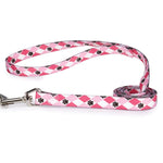 Casual Canine Pooch Patterns Dog Collars and Lds - 6' X 1" Ld - Pink Argyle-Dog-Casual Canine-PetPhenom