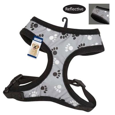 Casual Canine Reflective Pawprint Harness -Medium-Dog-Casual Canine-PetPhenom