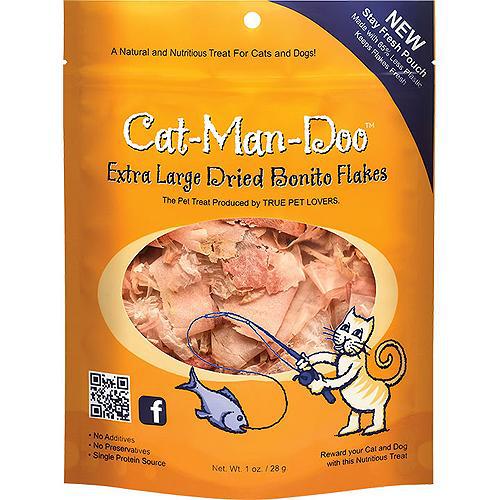 Cat-Man-Doo Extra Large Dried Bonito Flakes Cat & Dog Treats 1oz (6-pack)-Cat-Cat Man Doo-PetPhenom