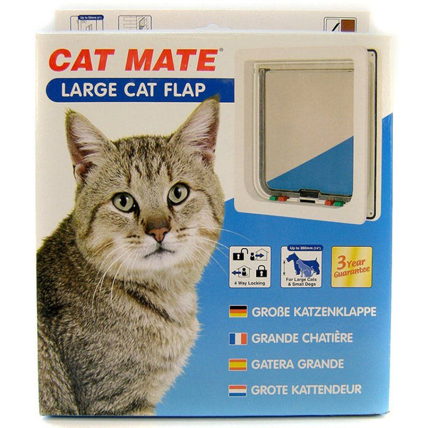 Cat Mate 4-Way Locking Self Lining Door-Large Cat Small Dog, 9.5"H x 2.25"W x 11.4"D-Dog-Cat Mate-PetPhenom