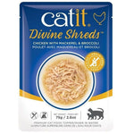 Catit Divine Shreds Chicken with Mackerel and Broccoli, 2.65 oz-Cat-CatIt-PetPhenom