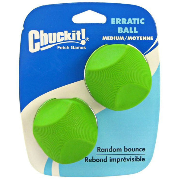 Chuckit Erratic Ball for Dogs, Medium Ball - 2.25" Diameter (2 Pack)-Dog-Chuckit!-PetPhenom