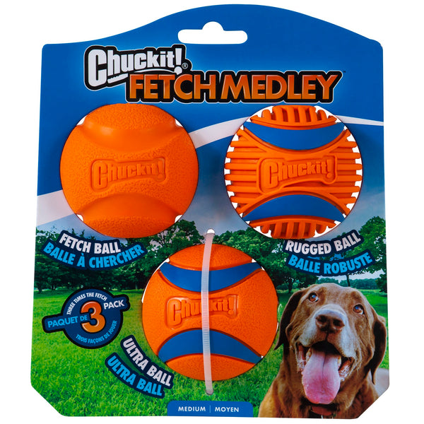 Chuckit Fetch Medley Balls Gen Three Dog Toy, 3 count-Dog-Chuckit!-PetPhenom