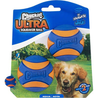 Chuckit Ultra Squeaker Ball Dog Toy, Pack of 2, Medium (2.5")