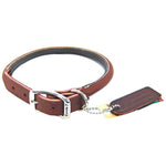 Circle T Latigo Leather Round Collar, 18" Long x 3/4" Wide-Dog-Circle T Leather-PetPhenom