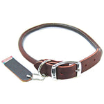 Circle T Latigo Leather Round Collar, 24" Long x 1" Wide-Dog-Circle T Leather-PetPhenom