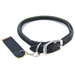 Circle T Pet Leather Round Collar - Black, 18" Neck-Dog-Circle T Leather-PetPhenom