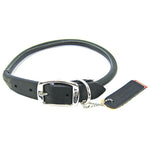 Circle T Pet Leather Round Collar - Black, 22" Neck-Dog-Circle T Leather-PetPhenom