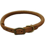 CircleT Rustic Leather Dog Collar Chocolate, 12"L x 3/8"W-Dog-Circle T Leather-PetPhenom