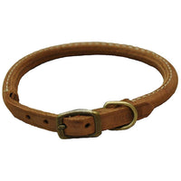 CircleT Rustic Leather Dog Collar Chocolate, 14"L x 3/8"W-Dog-Circle T Leather-PetPhenom