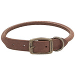CircleT Rustic Leather Dog Collar Chocolate, 16"L x 5/8"W-Dog-Circle T Leather-PetPhenom