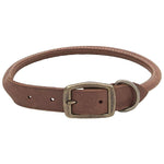 CircleT Rustic Leather Dog Collar Chocolate, 20"L x 3/4"W-Dog-Circle T Leather-PetPhenom
