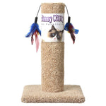 Classy Kitty Cat Scratching Post with Feathers, 17.5" High (Assorted Colors)-Cat-North American Pet Products-PetPhenom