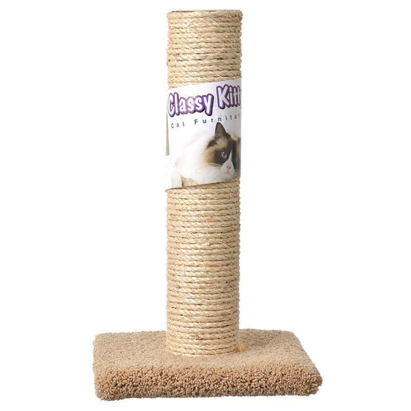 Classy Kitty Cat Sisal Scratching Post, 20" High (Assorted Colors)-Cat-North American Pet Products-PetPhenom