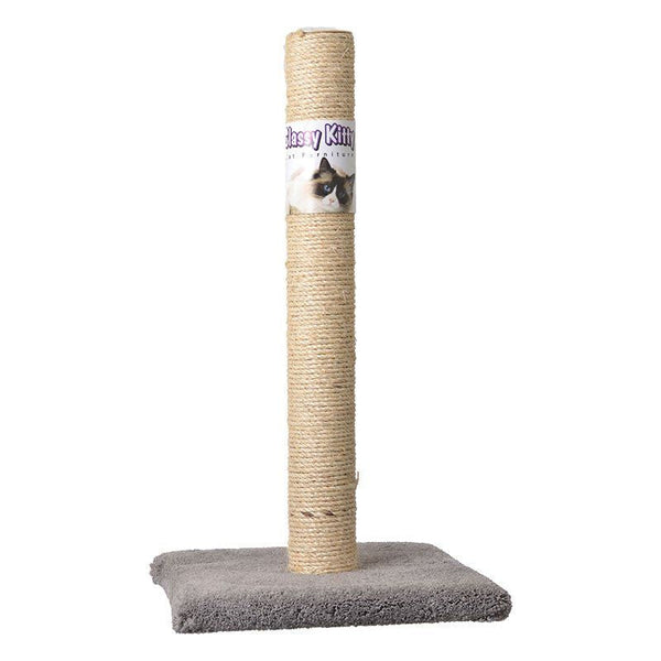 Classy Kitty Cat Sisal Scratching Post, 32" High (Assorted Colors)-Cat-North American Pet Products-PetPhenom