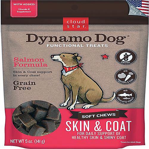 Cloud Star Dynamo Dog Skin & Coat Soft Chews Salmon Formula Dog Treats, 14-oz. bag-Dog-Cloud Star-PetPhenom