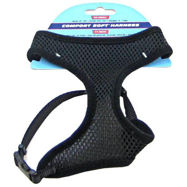 Coastal Pet Comfort Soft Adjustable Harness - Black, Small - 3/8" Width (Girth Size 19"-23")-Dog-Coastal Pet Products-PetPhenom