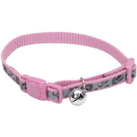 Coastal Pet Lazerbrite Reflective Breakaway Cat Collar Pink Heart, 12"L x 3/8"W-Cat-Coastal Pet Products-PetPhenom