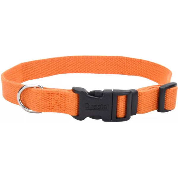 Coastal Pet New Earth Soy Adjustable Dog Collar Pumpkin Orange, 12-18"L x 3/4"W-Dog-Coastal Pet-PetPhenom