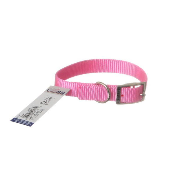 Coastal Pet Single Nylon Collar - Bright Pink, 12" Long x 5/8" Wide-Dog-Coastal Pet Products-PetPhenom
