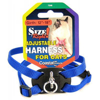 Coastal Pet Size Right Nylon Adjustable Cat Harness - Blue, Girth Size 12"-18"-Cat-Coastal Pet Products-PetPhenom