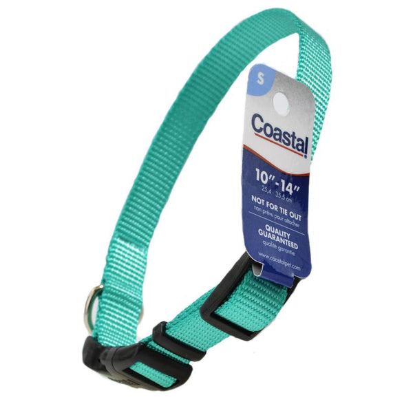 Coastal Pet Teal Nylon Tuff Dog Collar, 10-14"L x 5/8"W-Dog-Coastal Pet Products-PetPhenom