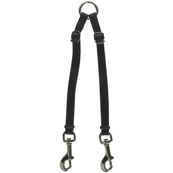 Coastal Pet Two Dog Adjustable Nylon Coupler Black, 24"L x 3/8"W-Dog-Coastal Pet Products-PetPhenom