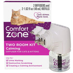 Comfort Zone Two Room Calming Diffuser Kit For Cats and Kittens, 2 count-Cat-Comfort Zone-PetPhenom