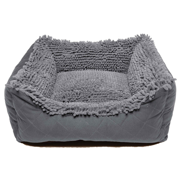 DGS Pet Products Dirty Dog Lounger Bed Extra Large Cool Grey 37" x 31" x 10"-Dog-DGS Pet Products-PetPhenom