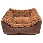 DGS Pet Products Dirty Dog Lounger Bed Large Brown 31" x 27" x 9"-Dog-DGS Pet Products-PetPhenom