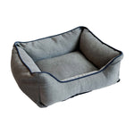 DGS Pet Products Repelz-It Upholstery Chenille Lounger Pet Bed Extra Large Grey/Blue 35" x 29" x 9.8"
