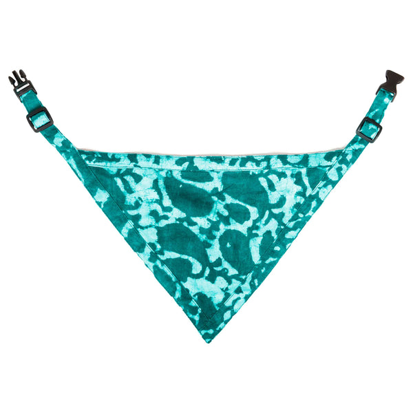 DGS Pet Products Unbugz-It Bandana Small Abstract Teal 5.5" x 4" x 0.1"-Dog-DGS Pet Products-PetPhenom