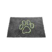 DGS Pet Products Dirty Dog Door Mat Small Cool Grey/Lime Green 23" x 16" x 2"-Dog-DGS Pet Products-PetPhenom