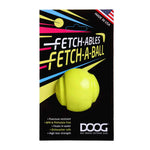 DOOG Fetch-ables Fetch-A-Ball Dog Toy Yellow 2.75" x 2.75" x 2.75"