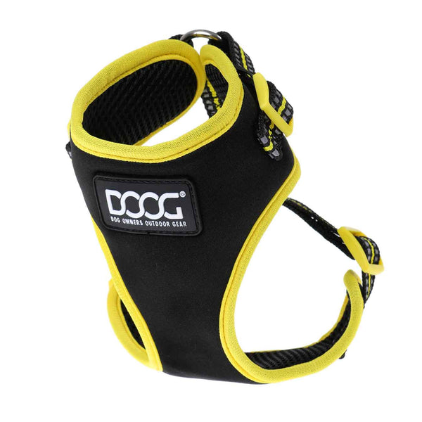 DOOG Neoflex Dog Harness Bolt Neon Large Black/Yellow