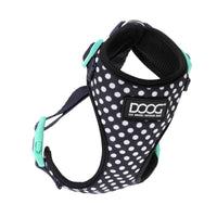 DOOG Neoflex Dog Harness Pongo Extra Small Black/White Polka Dot